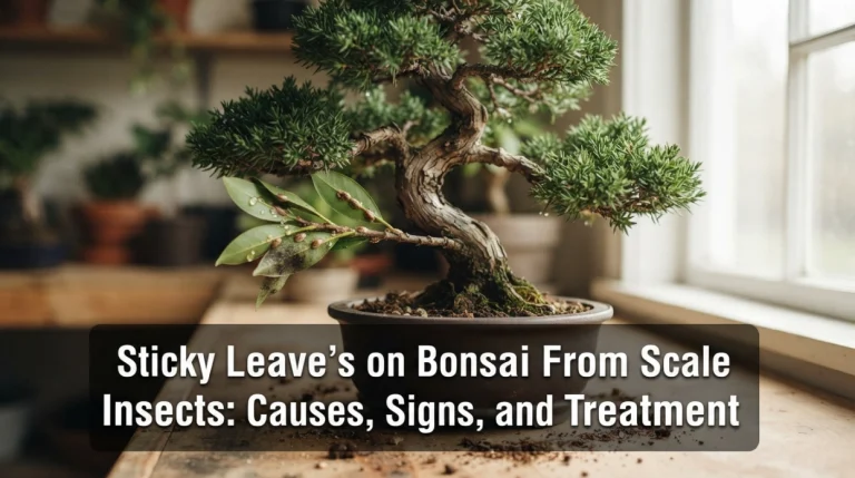 Sticky Leaves on Bonsai From Scale Insects Causes, Signs, and Treatment