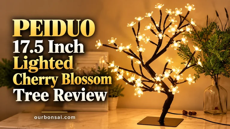 PEIDUO 17.5 Inch Lighted Cherry Blossom Tree Review
